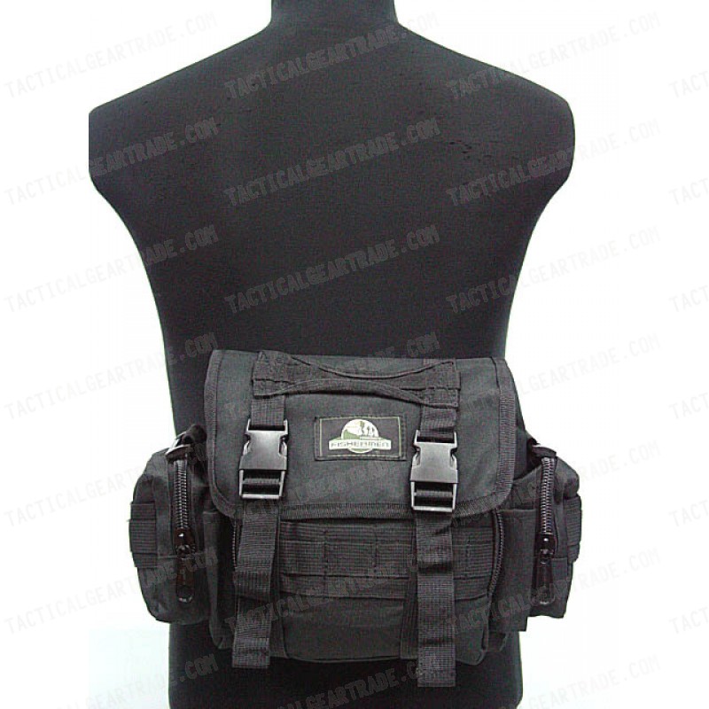 Molle Utility Shoulder Waist Pouch Bag L Black for $12.59