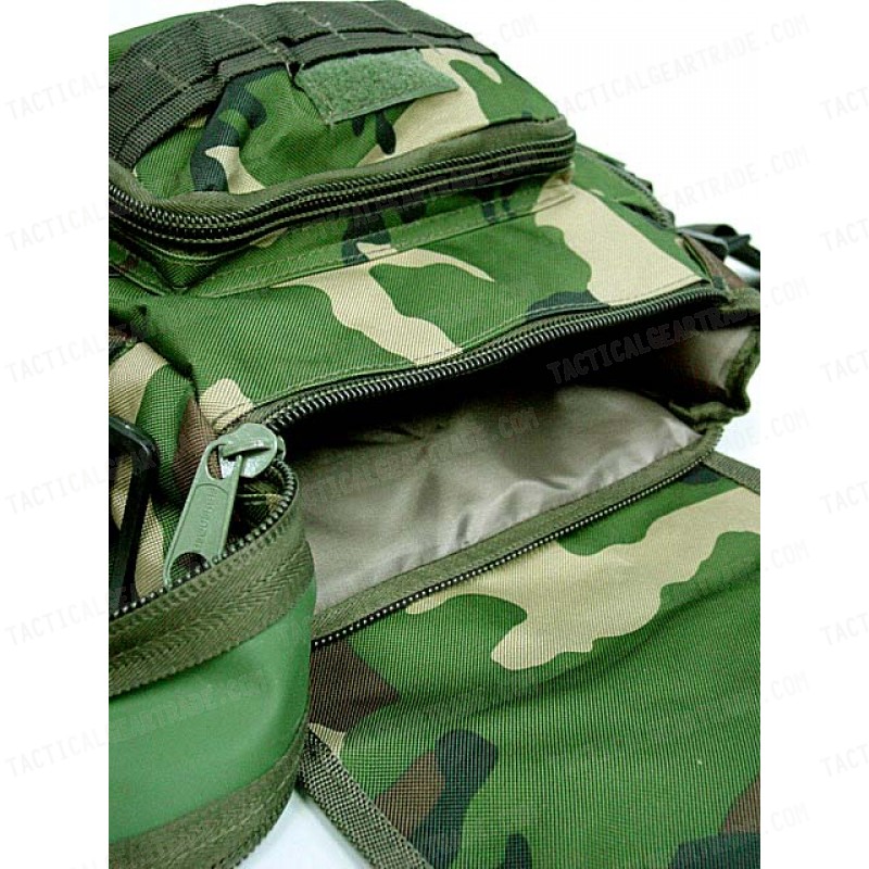 Molle Utility Shoulder Waist Pouch Bag L Camo Woodland