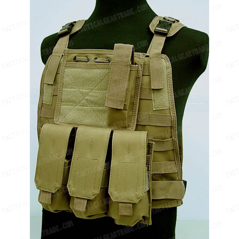 Military Tactical Vest with Gun Holster Molle Assault Combat Plate Carrier  USA