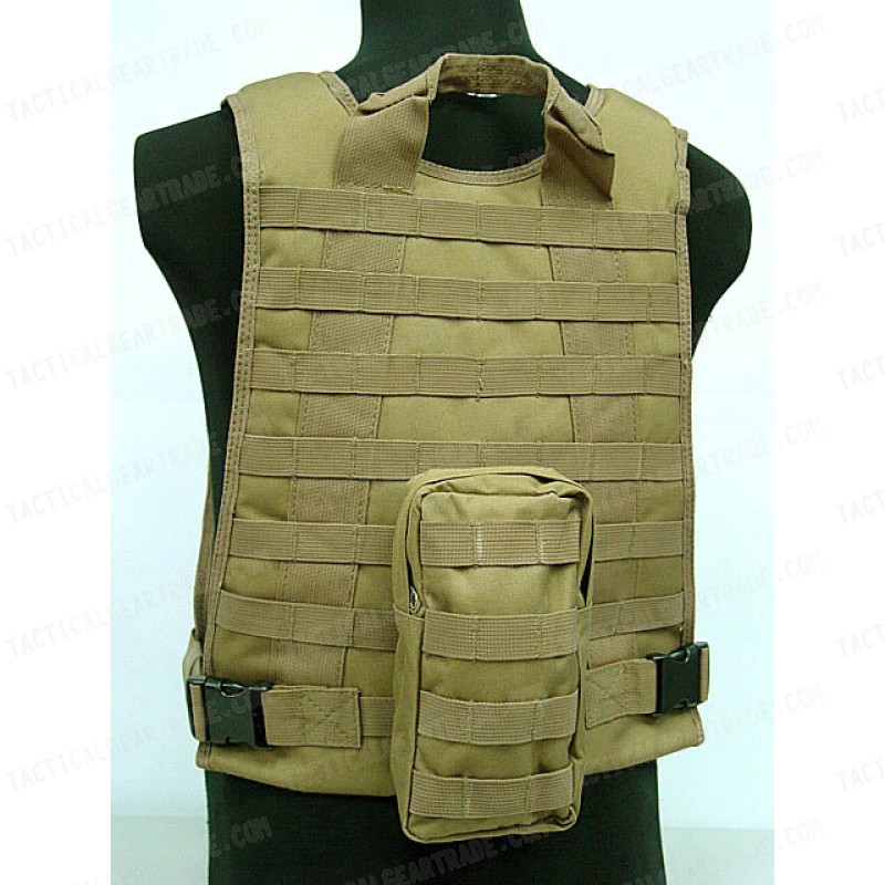 US Marine Assault Molle Plate Carrier Vest Coyote Brown