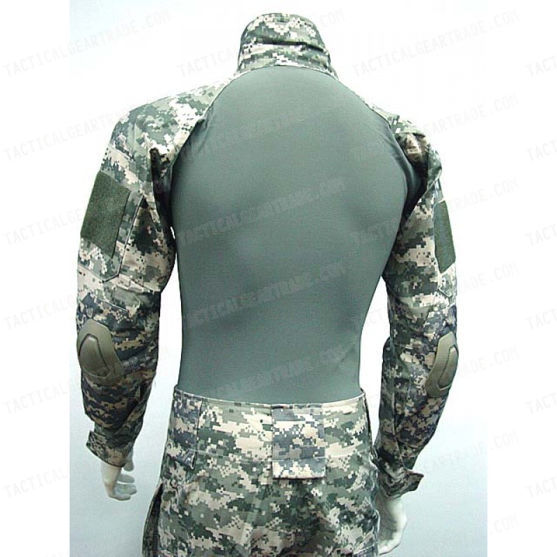 EMERSON Combat Shirt & Pants Digital ACU Camo w/ Elbow & Knee Pads Version 1