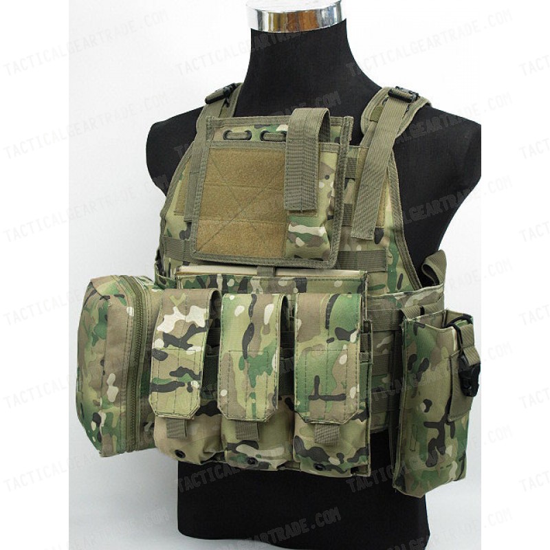 USMC MOD Molle Assault Plate Carrier Vest Multi Camo