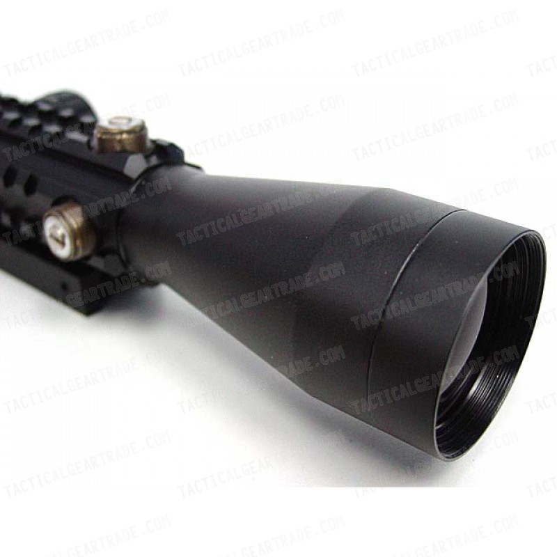 3-9x40 Blue Illuminated Mil-Dot Tri-rail Rifle Scope