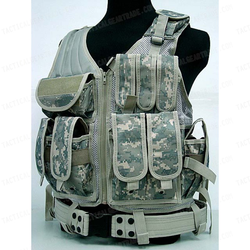 Airsoft Tactical Hunting Combat Vest Digital ACU Camo