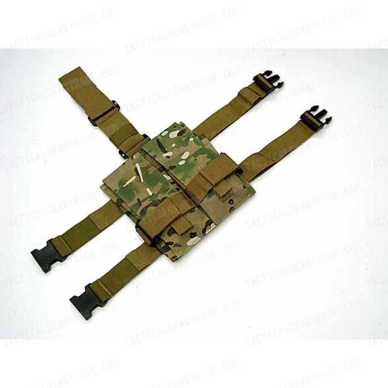 Double Magazine Drop Leg Pouch Multi Camo