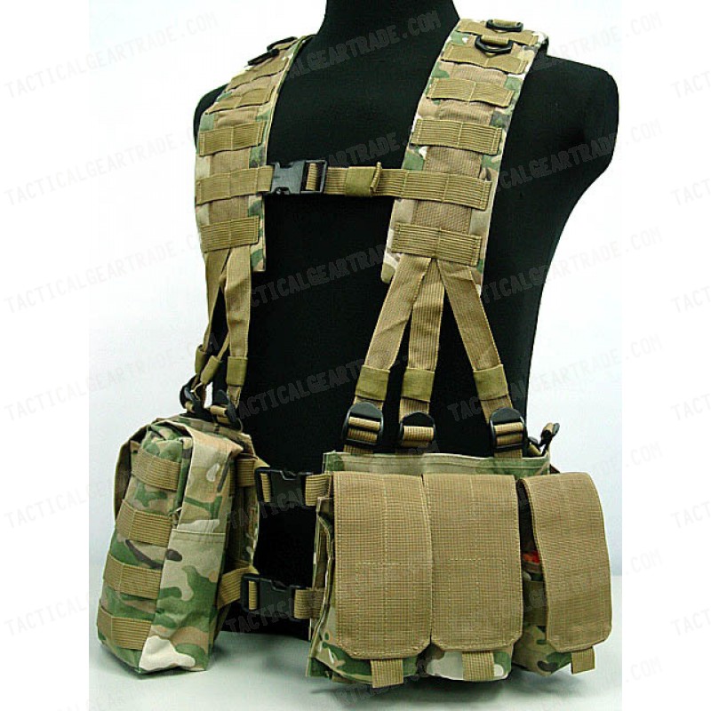 US Army Delta Elite Seal Molle Hydration Vest Multi Camo