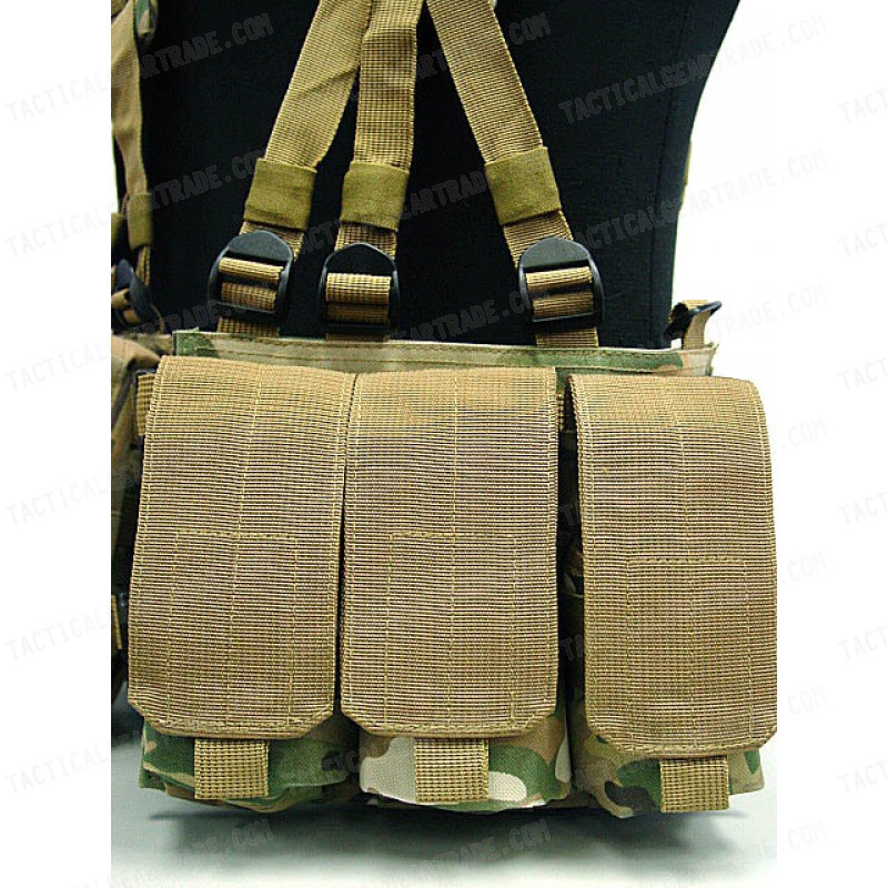 US Army Delta Elite Seal Molle Hydration Vest Multi Camo