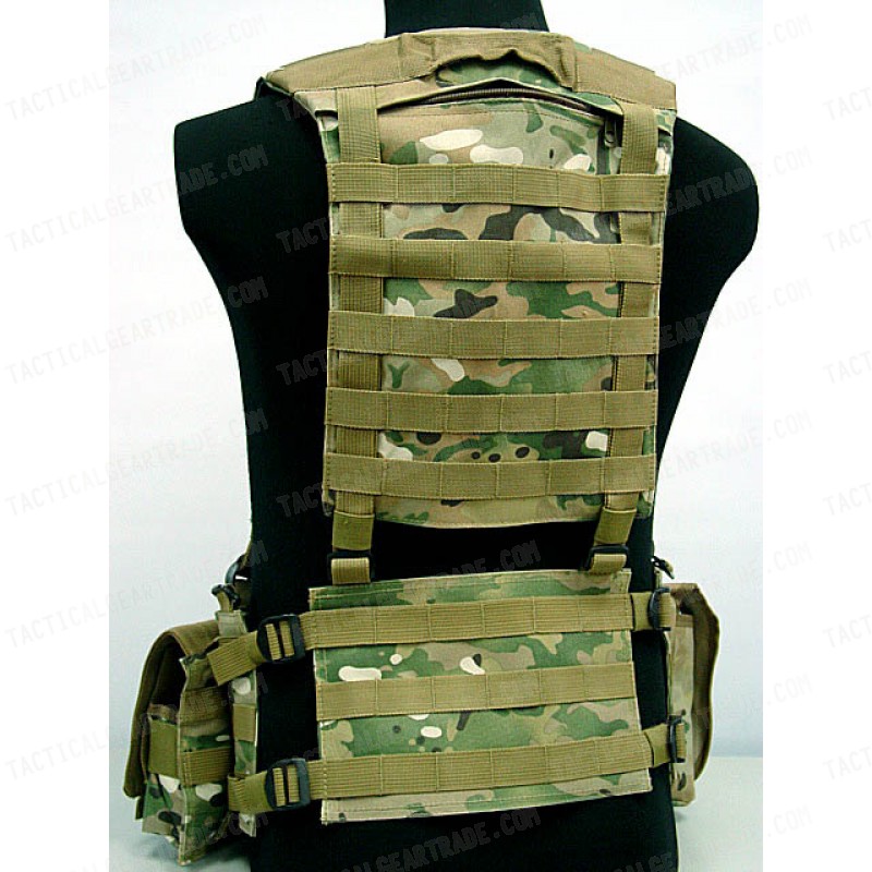 US Army Delta Elite Seal Molle Hydration Vest Multi Camo