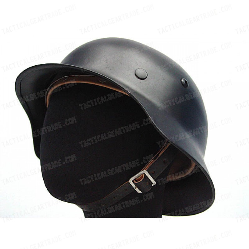 WWII WW2 German MOD M35 Luftwaffe Steel Helmet Black