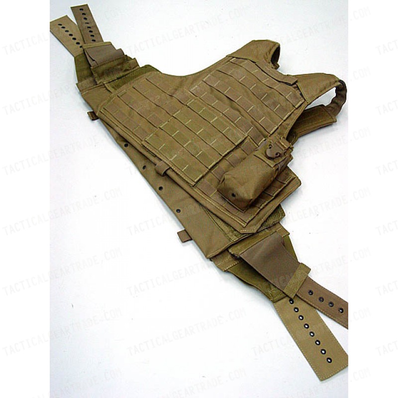 Molle Combat Strike Plate Carrier CIRAS Vest Coyote Brown