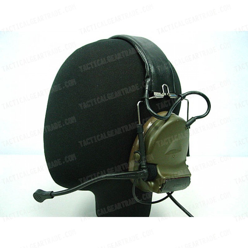 Element Comtac II Style Headset OD for ICOM PTT 2 Pin Radio Z041 & Z113