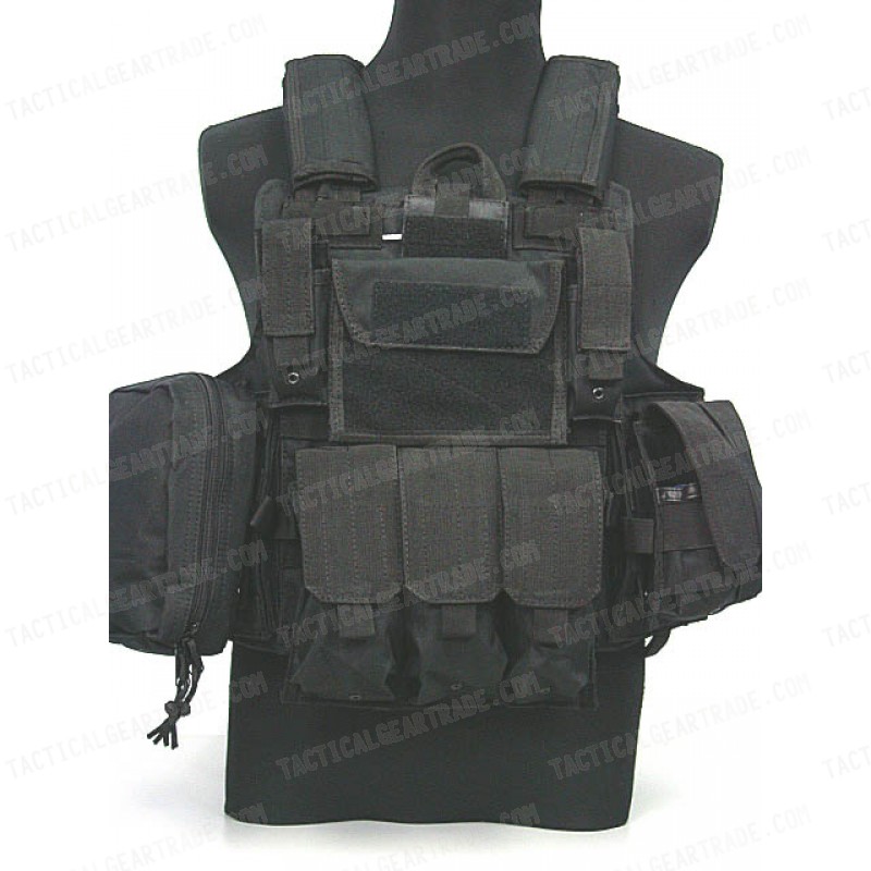 Molle Combat Strike Plate Carrier CIRAS Vest Black