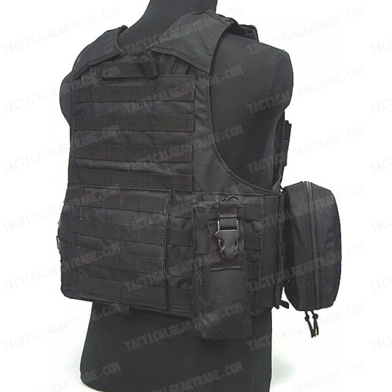 Molle Combat Strike Plate Carrier CIRAS Vest Black