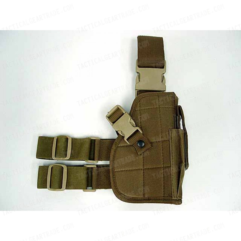 Tactical Drop Leg Pistol Holster Coyote Brown