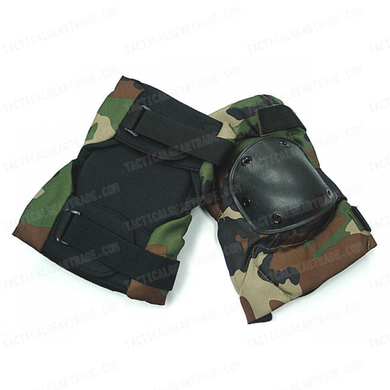 Special Force Airsoft Paintball Knee Pads Camo Woodland