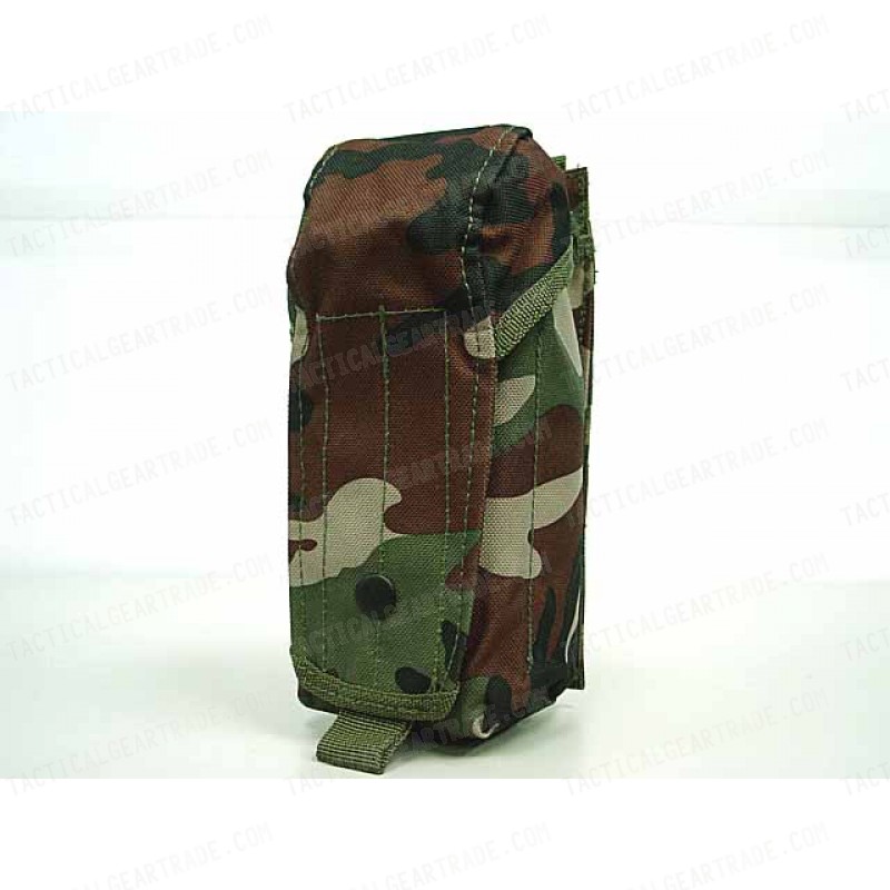 Airsoft Molle Single AK Magazine Pouch Camo Woodland