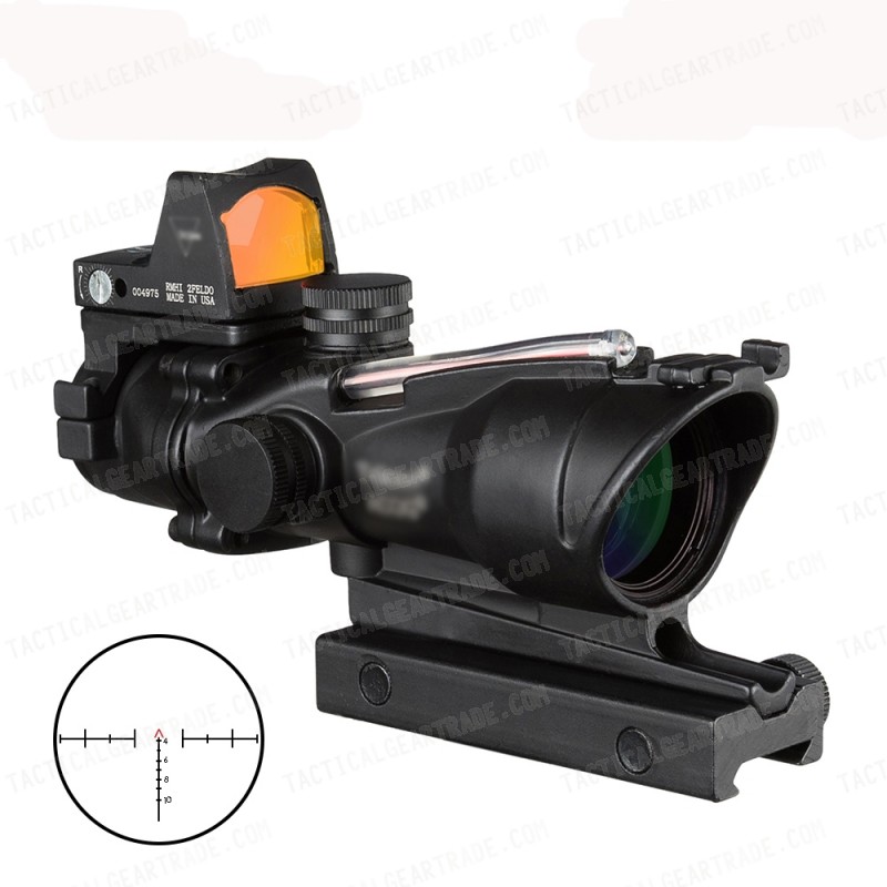 ACOG Type TA01NSN 4x32 Cross Sight Scope w/OP Red Dot Sight #B