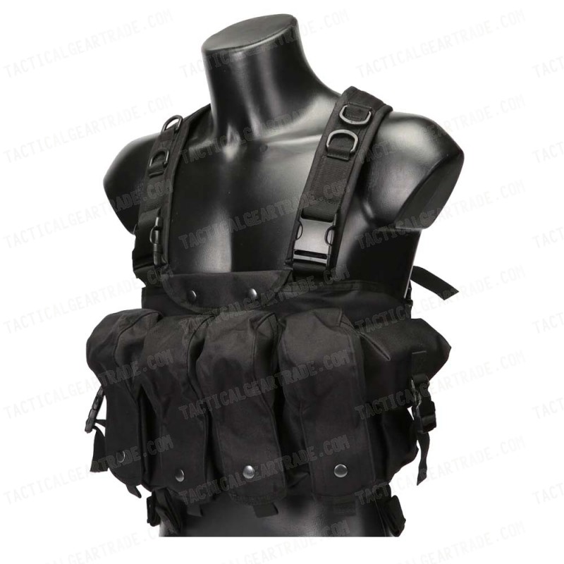 AK Magazine Chest Rig Carry Vest Black