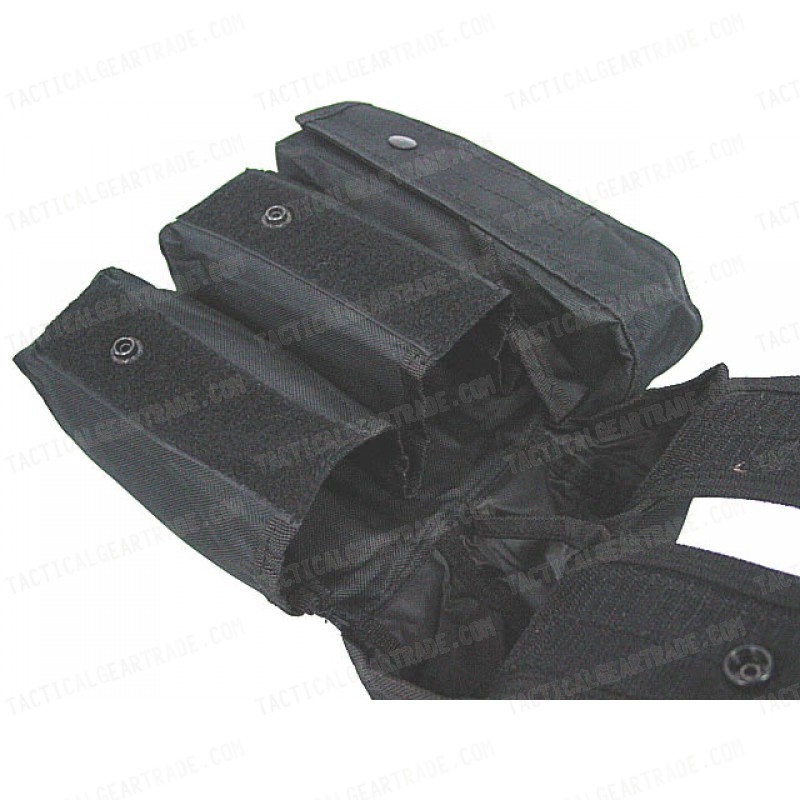 Airsoft Molle Triple AK Magazine Pouch Black