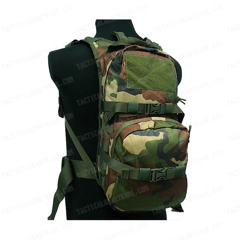 Tactical Utility Molle 3L Hydration Water Backpack Camo Woodland