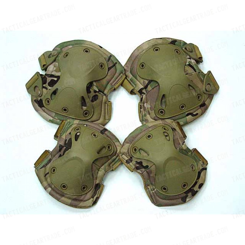 SWAT X-Cap Airsoft Paintball Knee & Elbow Pads Multi Camo