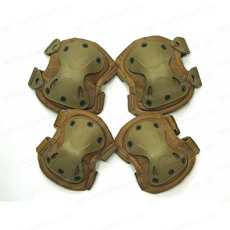Airsoft SWAT X-Cap Airsoft Paintball Knee & Elbow Pads Desert CP 
