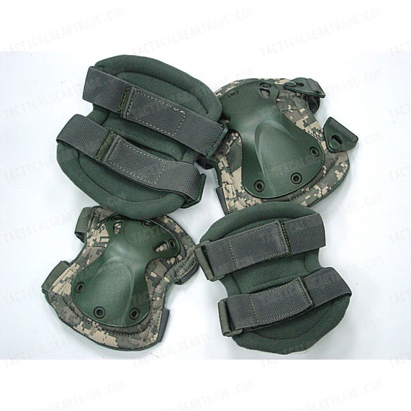 SWAT X-Cap Airsoft Paintball Knee & Elbow Pads Digital ACU Camo