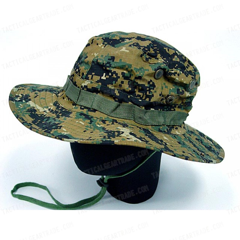 MIL-SPEC Boonie Hat Cap Digital Camo Woodland