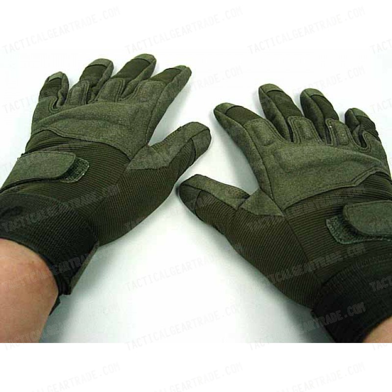 Special Operation Tactical Full Finger Assault Gloves OD