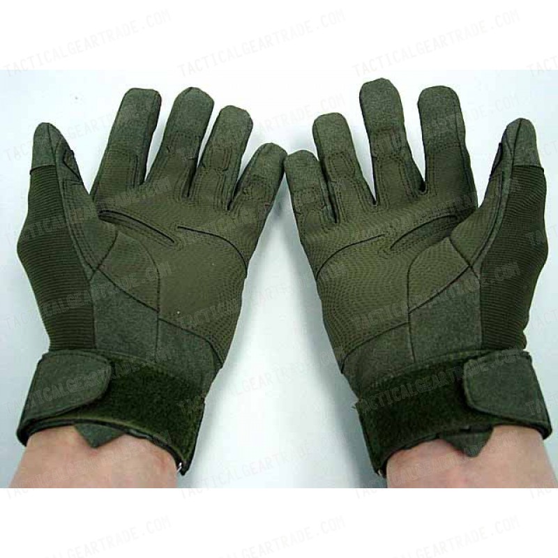 Special Operation Tactical Full Finger Assault Gloves OD