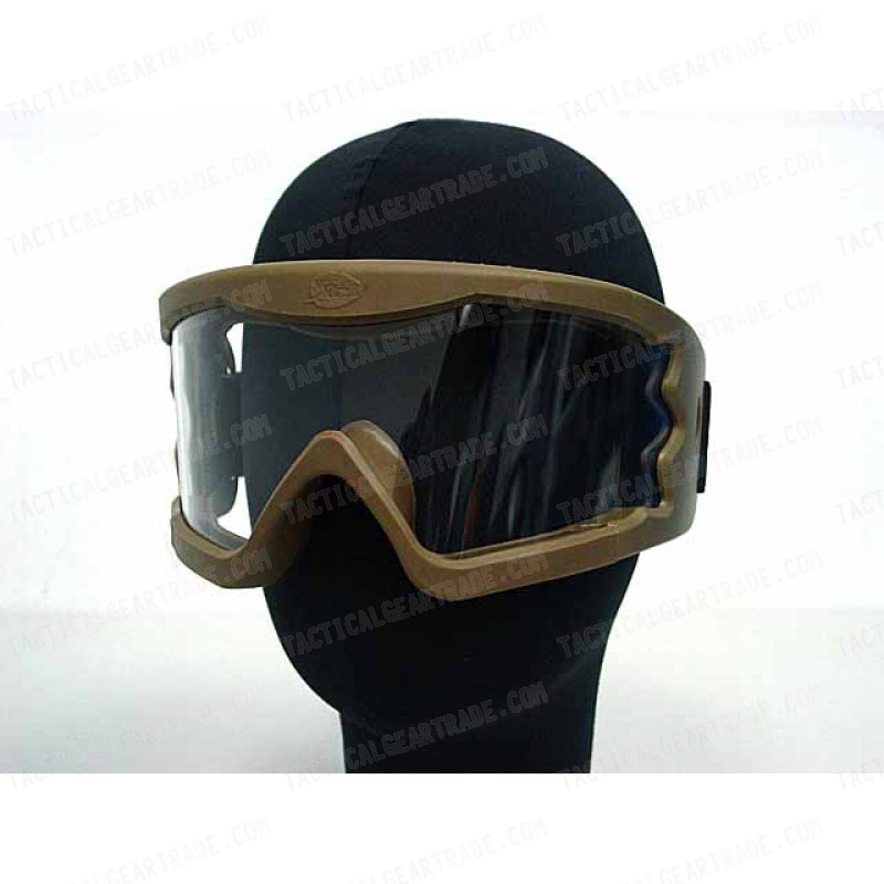 Airsoft X-Eye Wind Dust Tactical Goggle Glasses Tan