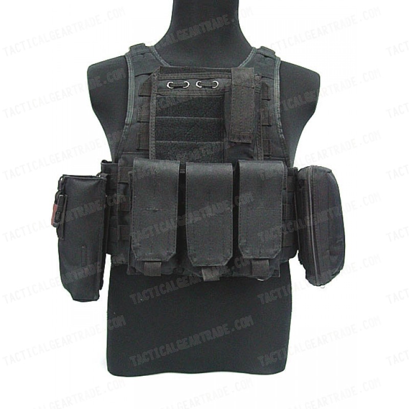 Military Tactical Vest Plate Carrier Holster Police Molle Assault Combat  Gear US