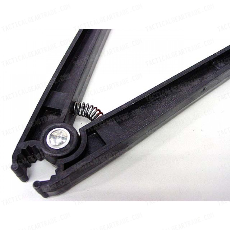 Airsoft Universal Rifle Outer Barrel Bipod ST02 Black