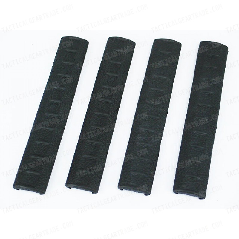 APS KAC Rubber RIS RAS Rail Cover Panel 4pcs Set Black