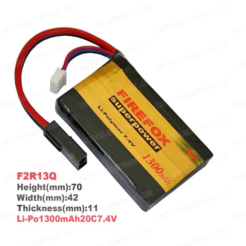 Firefox 7.4V 1300mAh LiPo Li-Po Li-Polymer Battery 20C F2R13Q