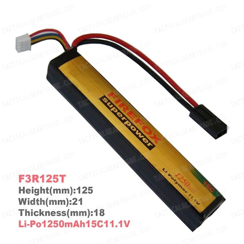 Firefox 11.1V 1250mAh LiPo Li-Po Li-Polymer Battery 15C F3R125T