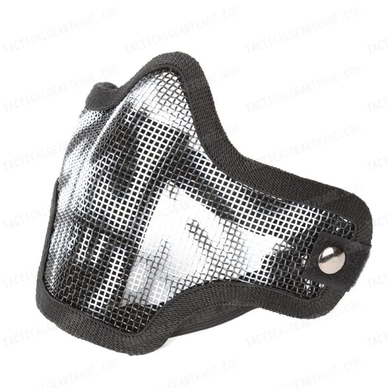 Deluxe Stalker Type Half Face Metal Mesh Protector Mask Ghost