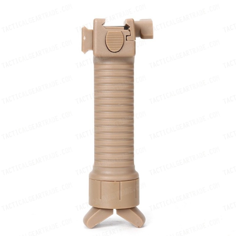 RIS Picattinny 20mm Rail Tactical Foregrip Grip w/Bipod Tan