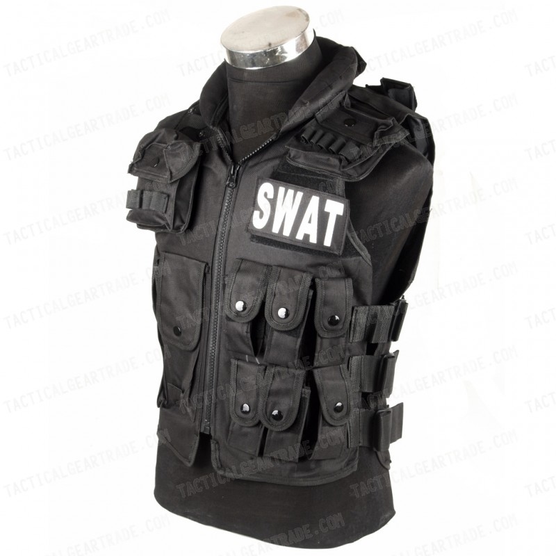 SWAT Airsoft Wargame Combat Tactical Assault Vest BK
