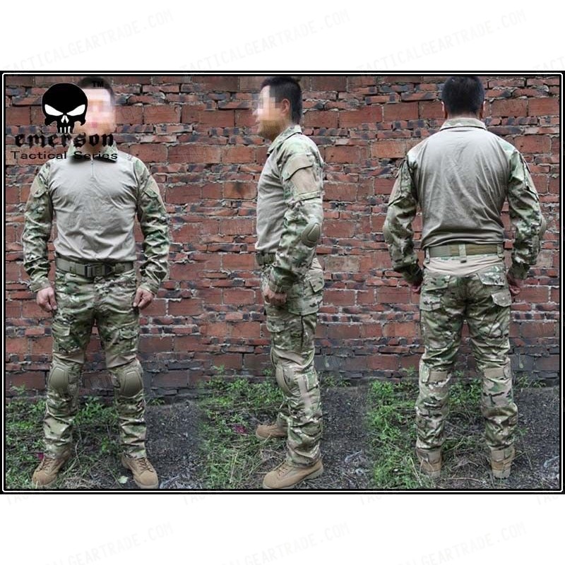 EMERSON Military Airsoft Paintball Combat Shirt & Pants Set Multicam MC