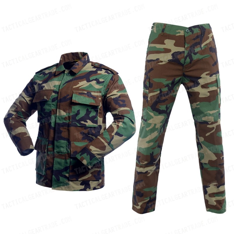 USMC US ARMY Camo Woodland BDU Uniform Shirt Pants