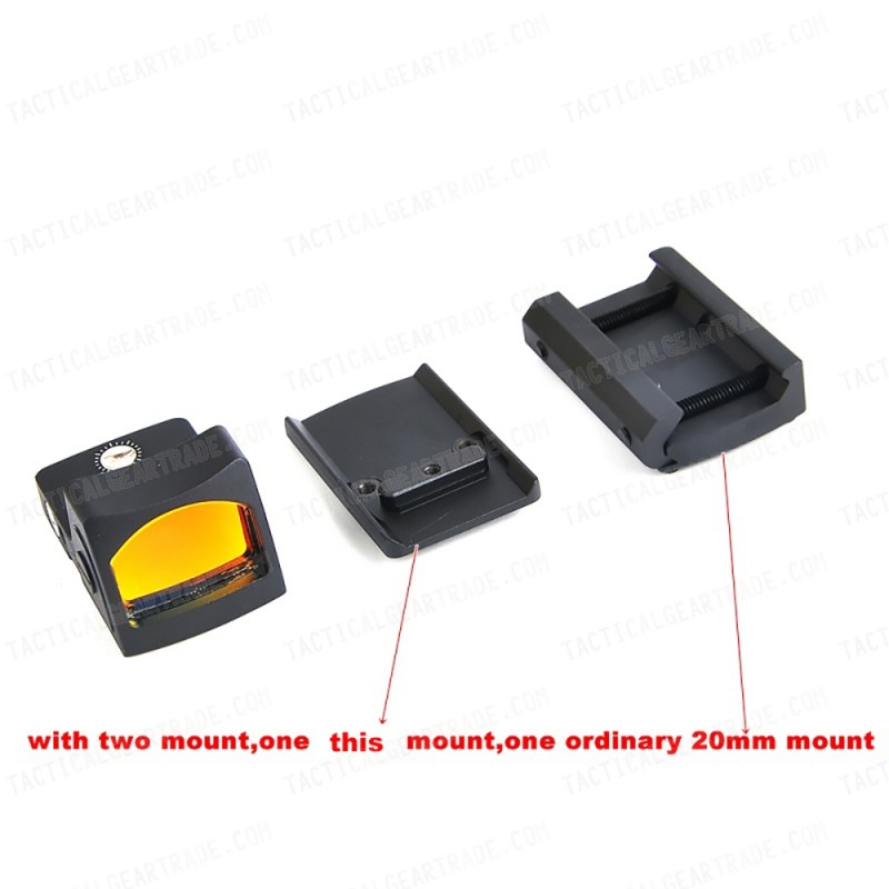 thumbnail image 2 of Tactical RMR Red Dot Reflex Sight For Glock 17/19 – 1x MOA Dot, Green Aluminum, 20mm Rail 2 of 3