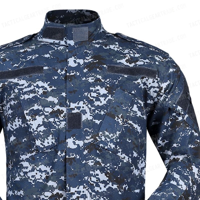 US Navy ACU Field Uniform Set Digital Navy Blue Camo