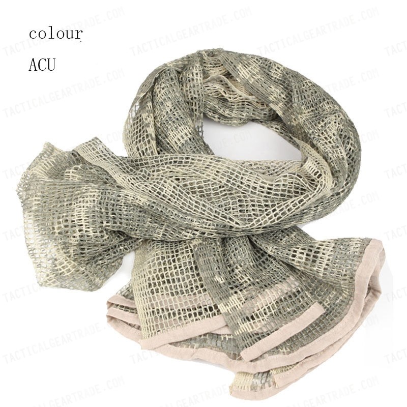 Face Veil Mesh Netting Scarf Mask Digital ACU Camo