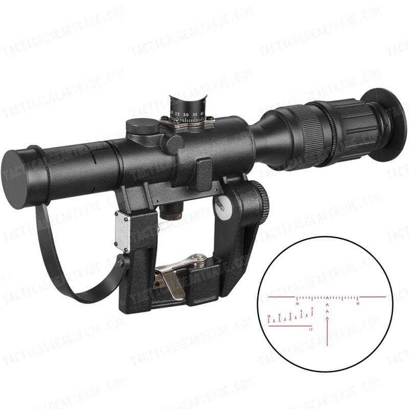 4x26 SVD Red Illuminated Rifle Sniper Scope