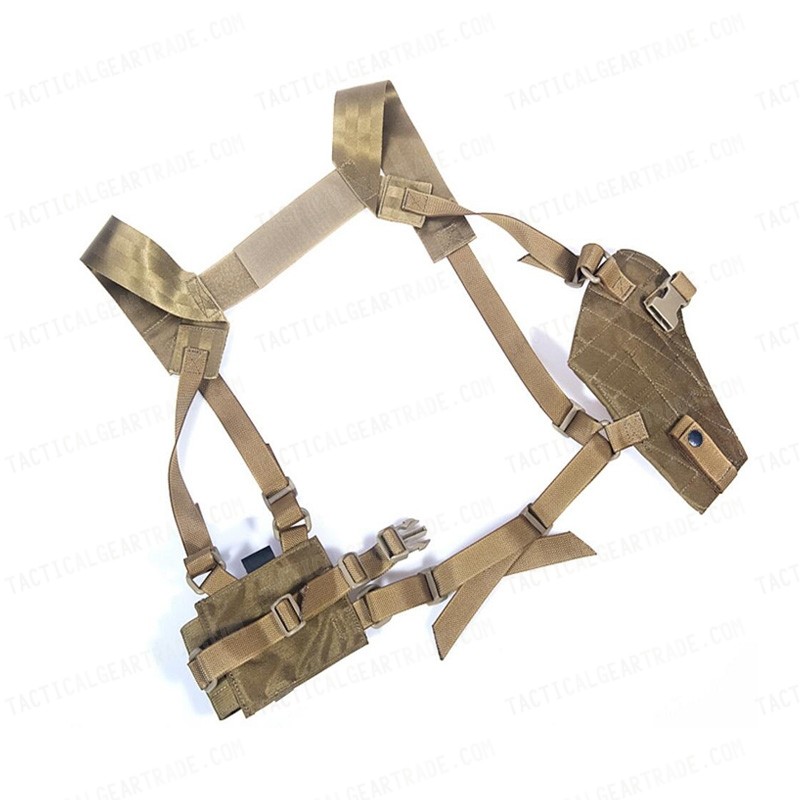 Flyye 1000D Shoulder Pistol Holster w/Mag Pouch Coyote Brown