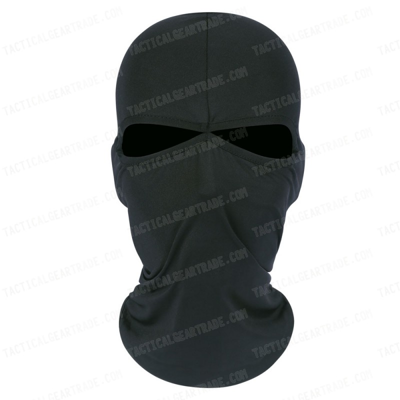 SWAT Balaclava Hood 2 Hole Head Face Mask Protector BK