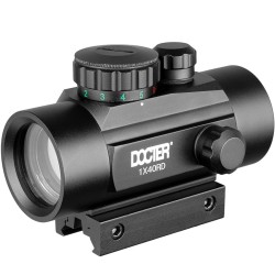 40mm Red/Green Dot Sight Cross Reticle Scope QD Mount