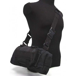 Molle Utility Shoulder Waist Pouch Bag Black