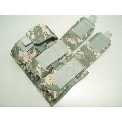 Airsoft Molle Triple Magazine Pouch Digital ACU Camo